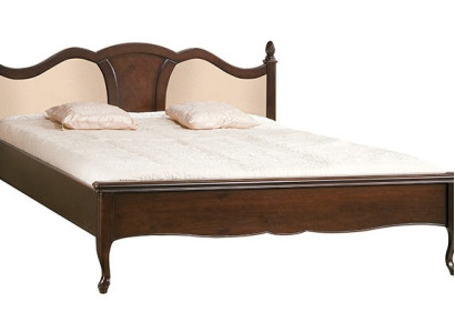 Classic s Bed Double bed Beds Leather Textile Real Wood Antique Style new